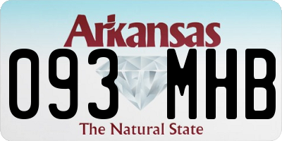 AR license plate 093MHB