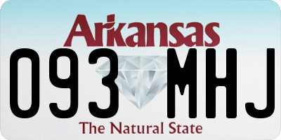AR license plate 093MHJ