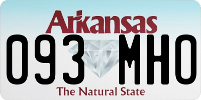 AR license plate 093MHO