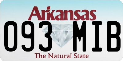 AR license plate 093MIB