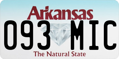 AR license plate 093MIC