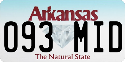 AR license plate 093MID