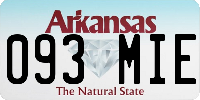 AR license plate 093MIE