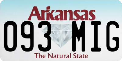 AR license plate 093MIG