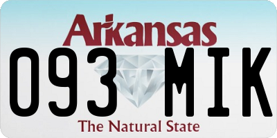 AR license plate 093MIK
