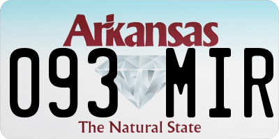 AR license plate 093MIR
