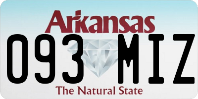AR license plate 093MIZ