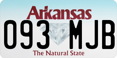 AR license plate 093MJB