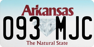 AR license plate 093MJC