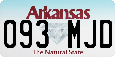 AR license plate 093MJD
