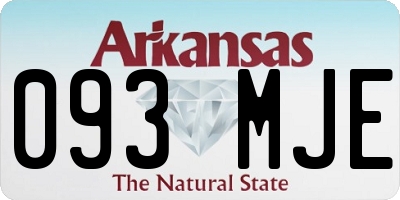 AR license plate 093MJE