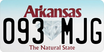 AR license plate 093MJG