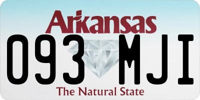 AR license plate 093MJI