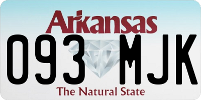 AR license plate 093MJK
