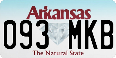 AR license plate 093MKB