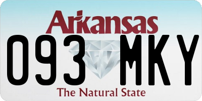 AR license plate 093MKY