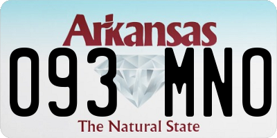 AR license plate 093MNO