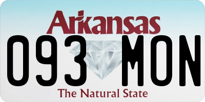 AR license plate 093MON