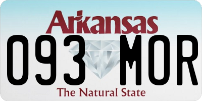 AR license plate 093MOR