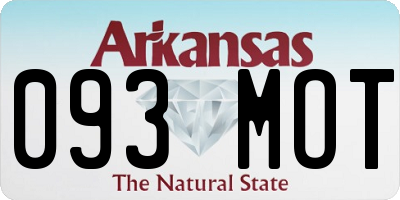 AR license plate 093MOT