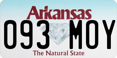 AR license plate 093MOY