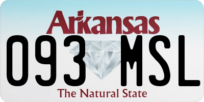 AR license plate 093MSL