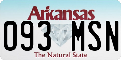 AR license plate 093MSN