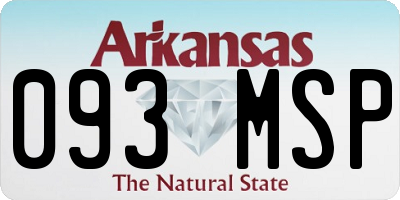 AR license plate 093MSP