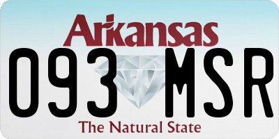 AR license plate 093MSR
