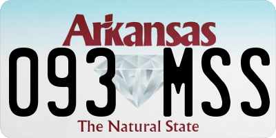 AR license plate 093MSS