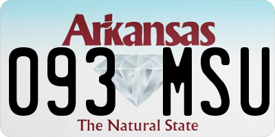 AR license plate 093MSU