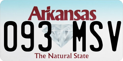 AR license plate 093MSV