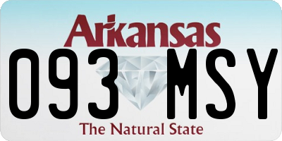 AR license plate 093MSY