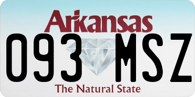 AR license plate 093MSZ