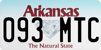 AR license plate 093MTC