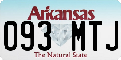 AR license plate 093MTJ