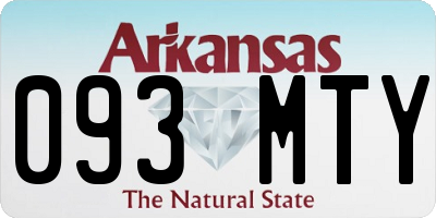 AR license plate 093MTY
