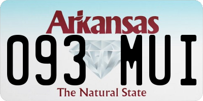AR license plate 093MUI