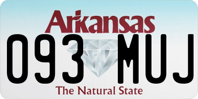 AR license plate 093MUJ