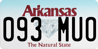 AR license plate 093MUO