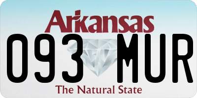 AR license plate 093MUR