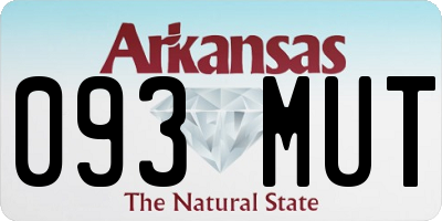 AR license plate 093MUT