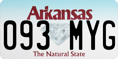 AR license plate 093MYG
