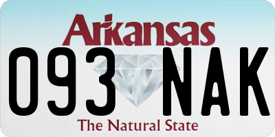 AR license plate 093NAK