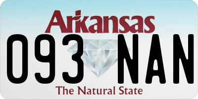 AR license plate 093NAN