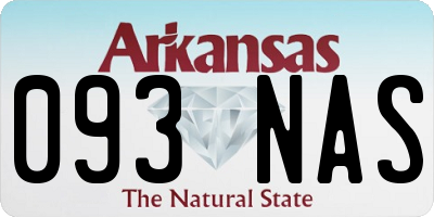 AR license plate 093NAS