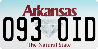 AR license plate 093OID