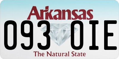 AR license plate 093OIE