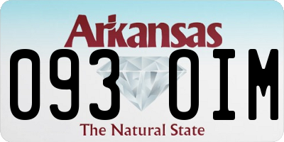 AR license plate 093OIM