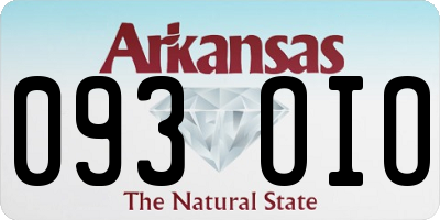 AR license plate 093OIO